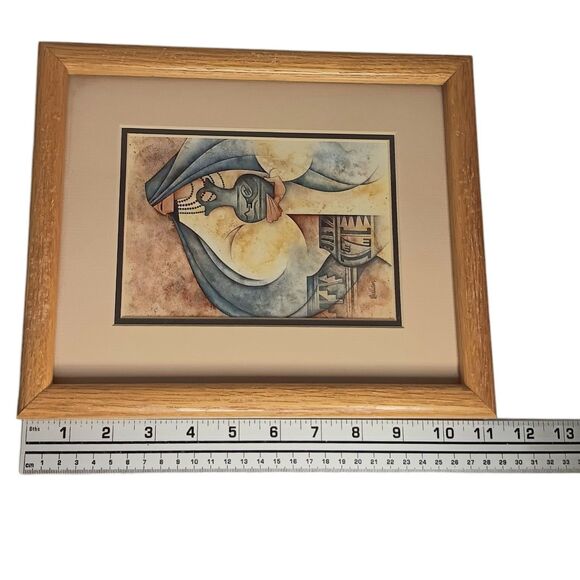 Vintage G. E. Mullan The Wedding Jar Print Matted And Framed Southwest 9" x 11" - Picture 7 of 15